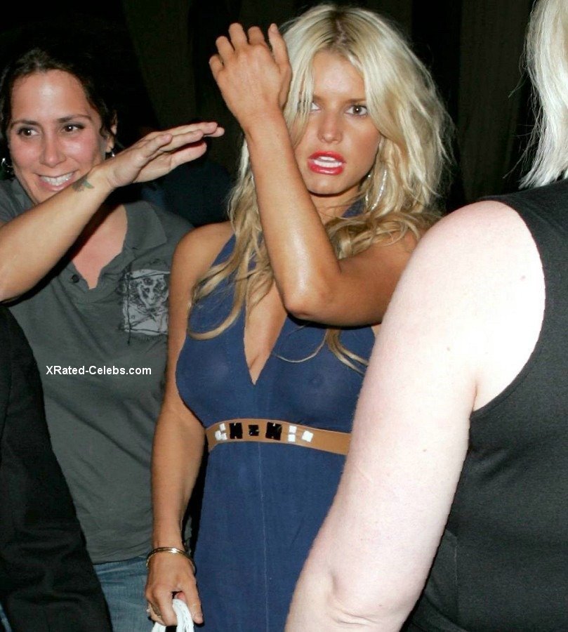 Jessica Simpson Nude See Thru Tits 007