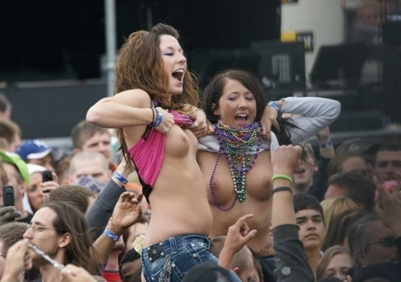  Flashing Tits In Public 2 Concerts 6 