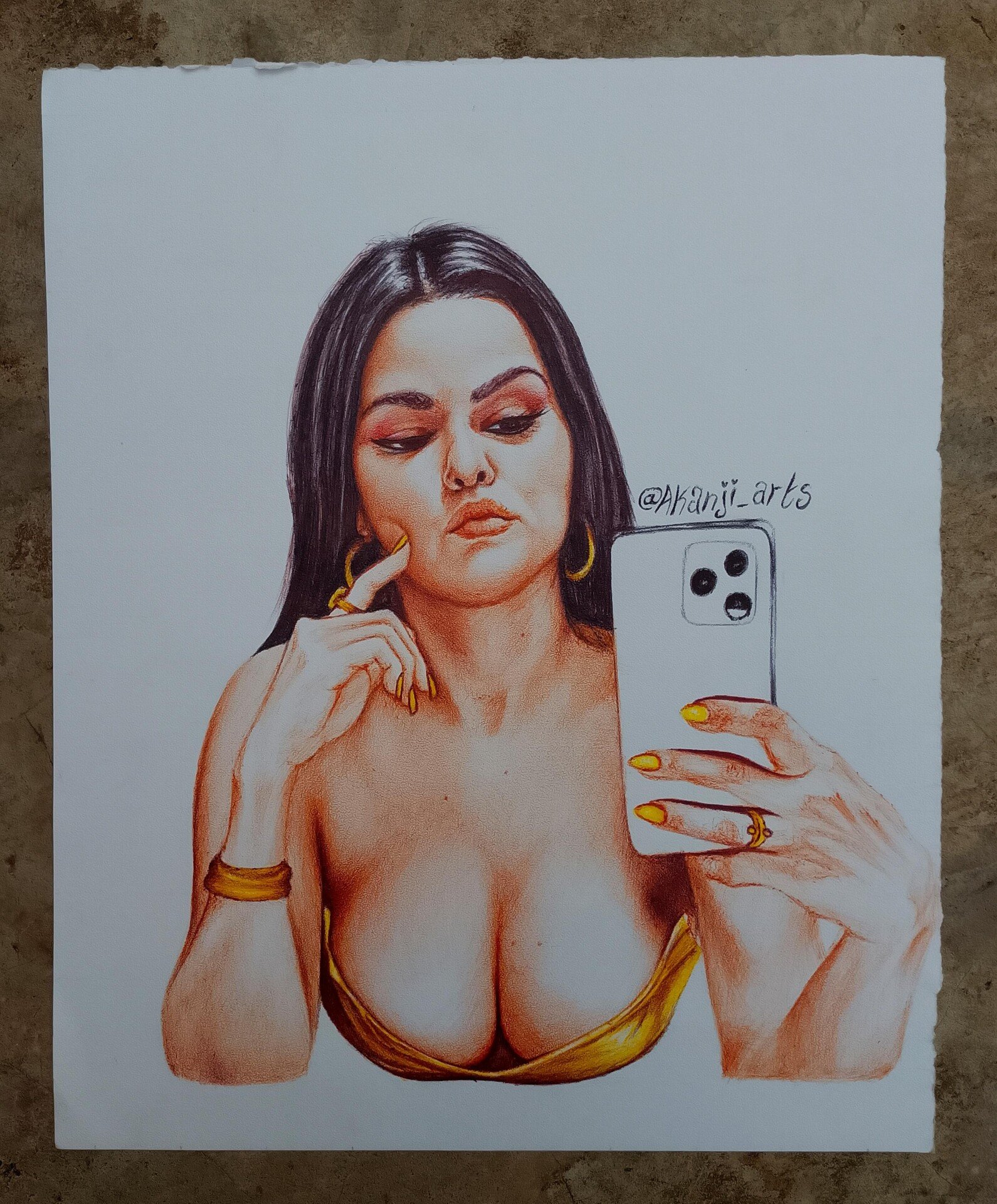 Rate my Selena Gomez pen sketch 1