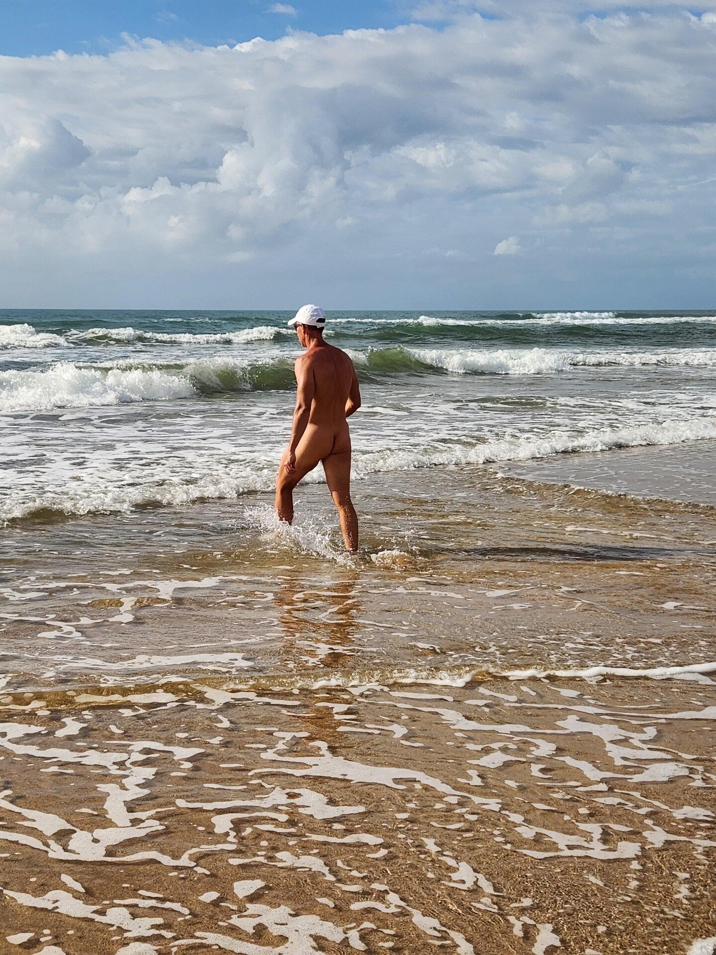 Swimming at a none official nude beach 1