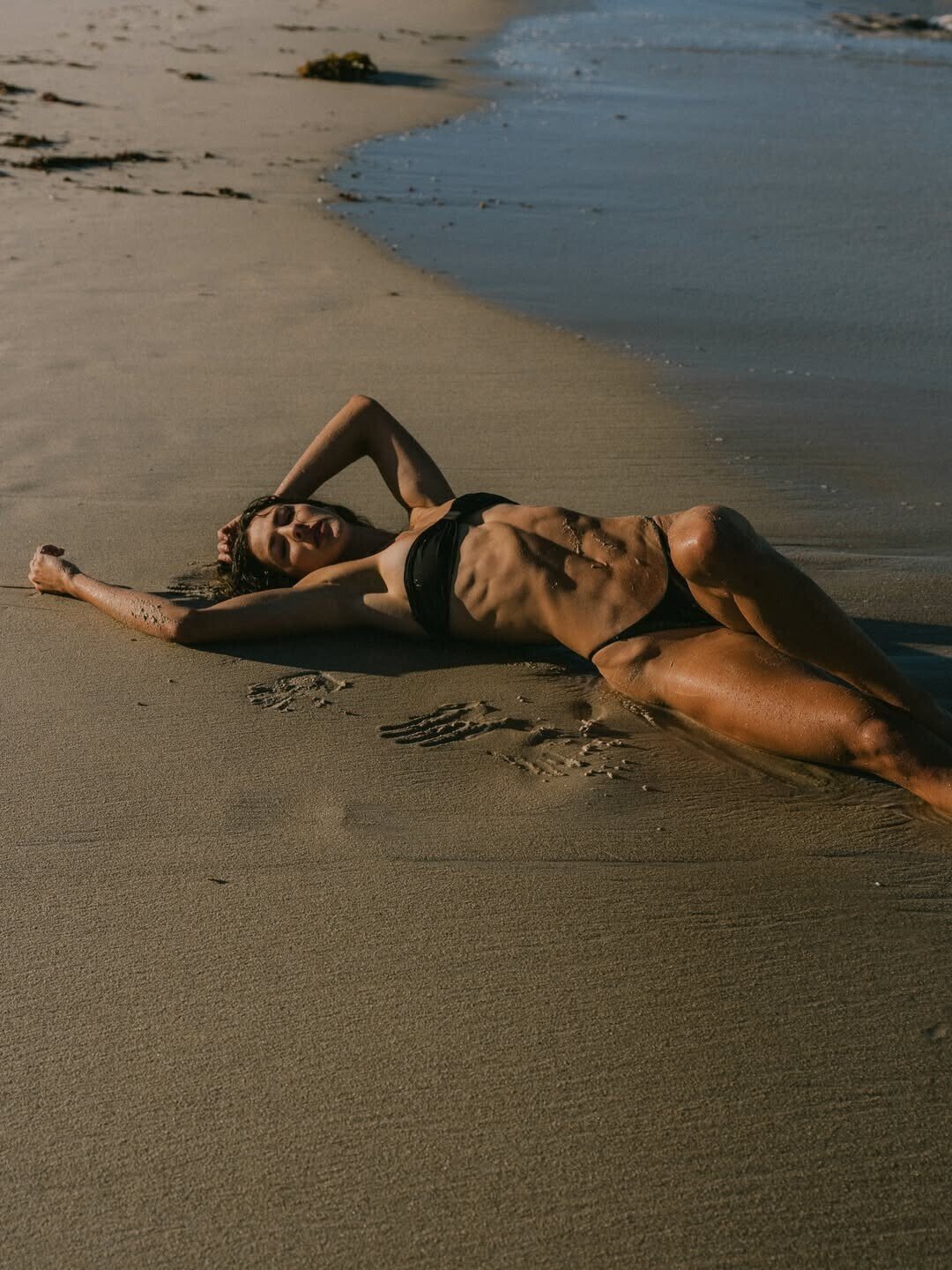 Posing on the wet sand 3
