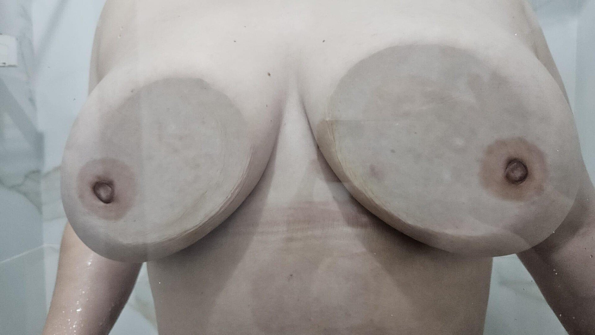 Boobs against the glass. 1